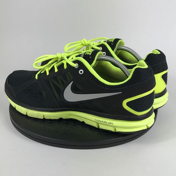 Nike Lunarlon Lunar Forever 2 Black/Volt Running Shoes 554905-002 Men’s Size 12 - Picture 8 of 12